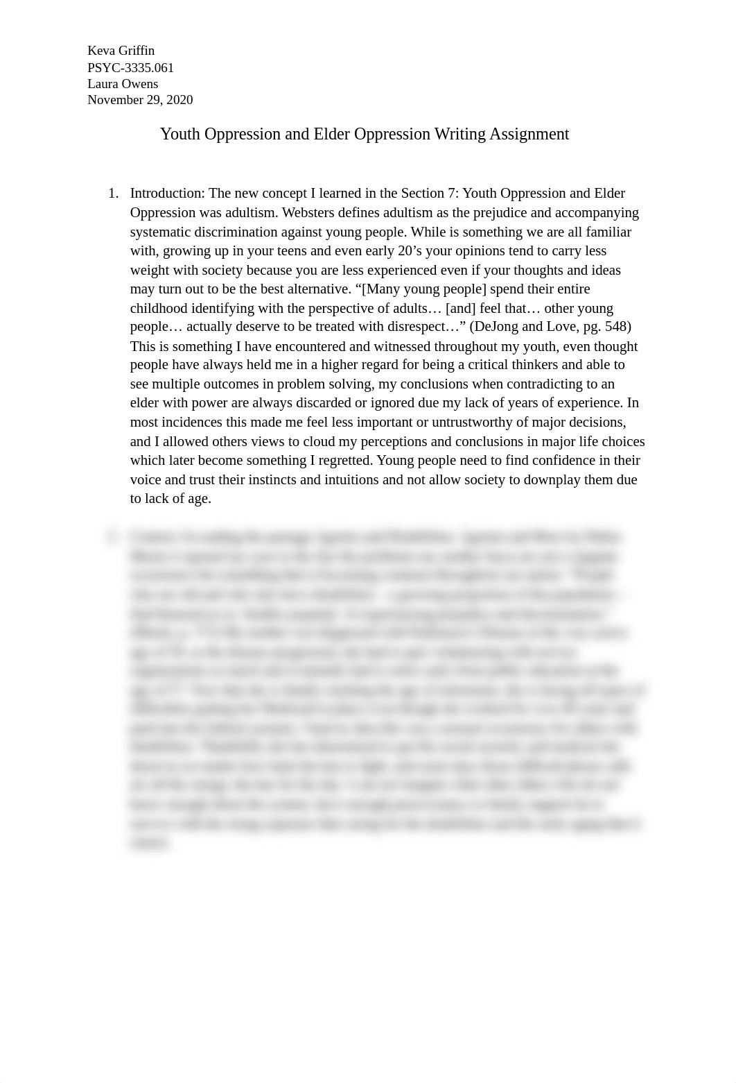 Youth Oppression and Elder Oppression Writing .docx_do41zf9ptj3_page1