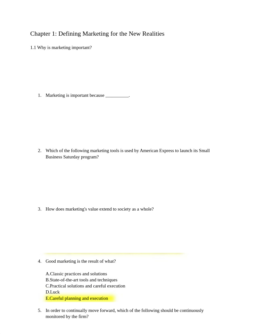 MAR 3802 Quiz - Chapter 1_ Defining Marketing for the New Realities.pdf_do466u57ho9_page1