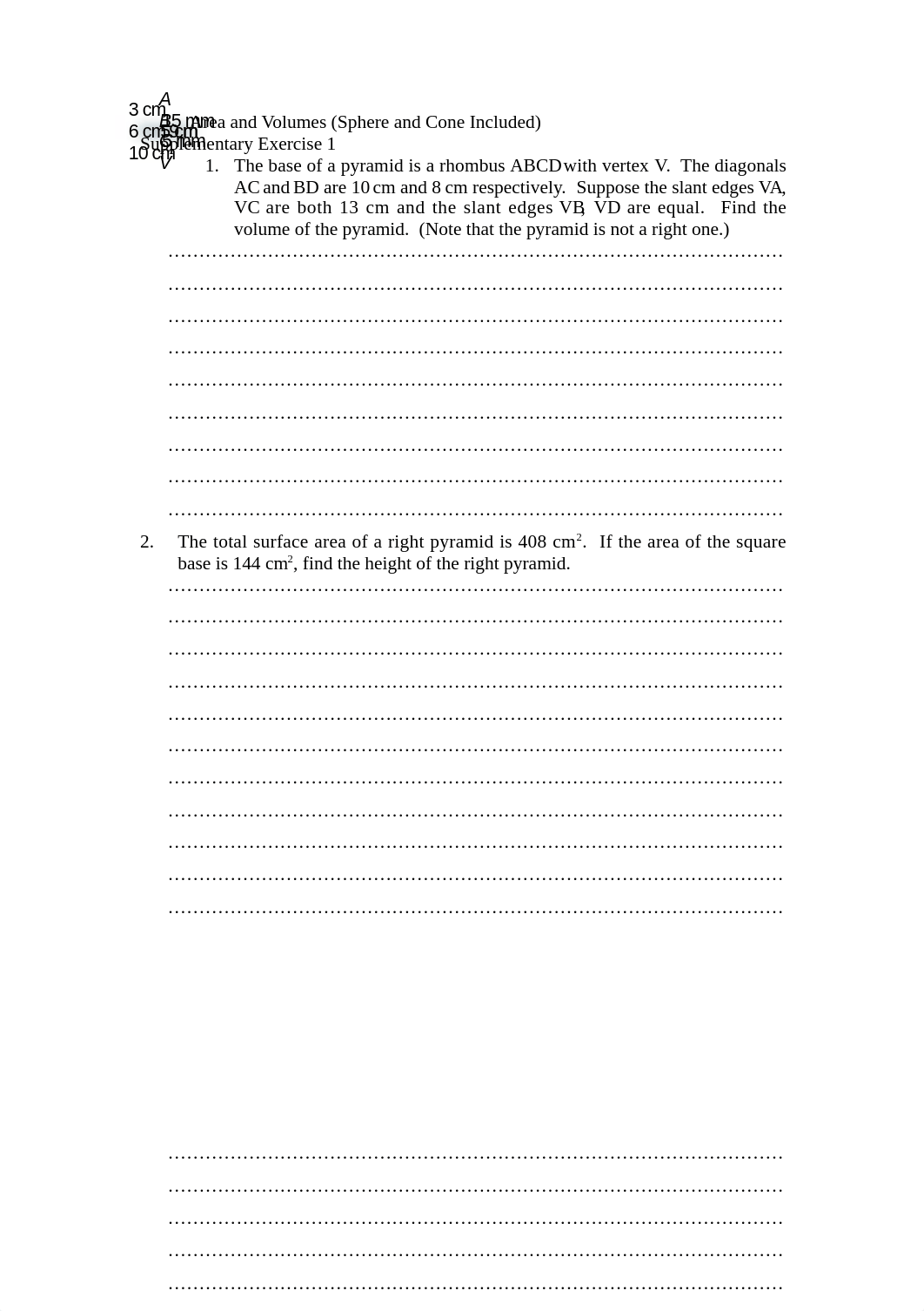 Area and Volumes (Sphere and Cone Included) (Supp Ex) (1)_do4l662k3lk_page1