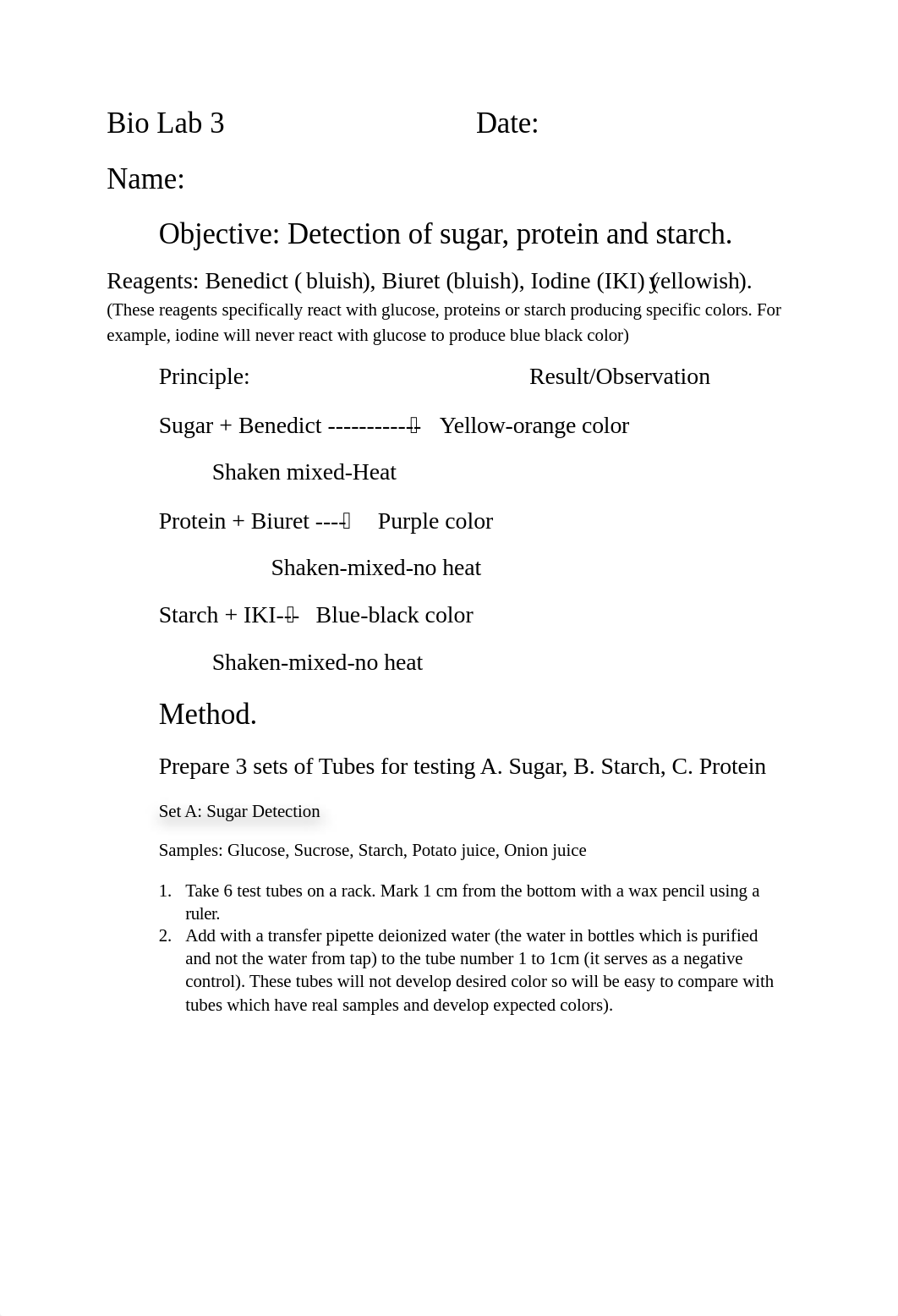 Bio Lab3-Detection of Sugar Protein Starch.docx_do4n55fgm9e_page1