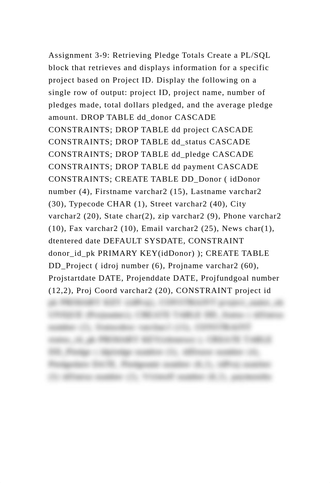 Assignment 3-9 Retrieving Pledge Totals Create a PLSQL block that .docx_do4tj7eflik_page2