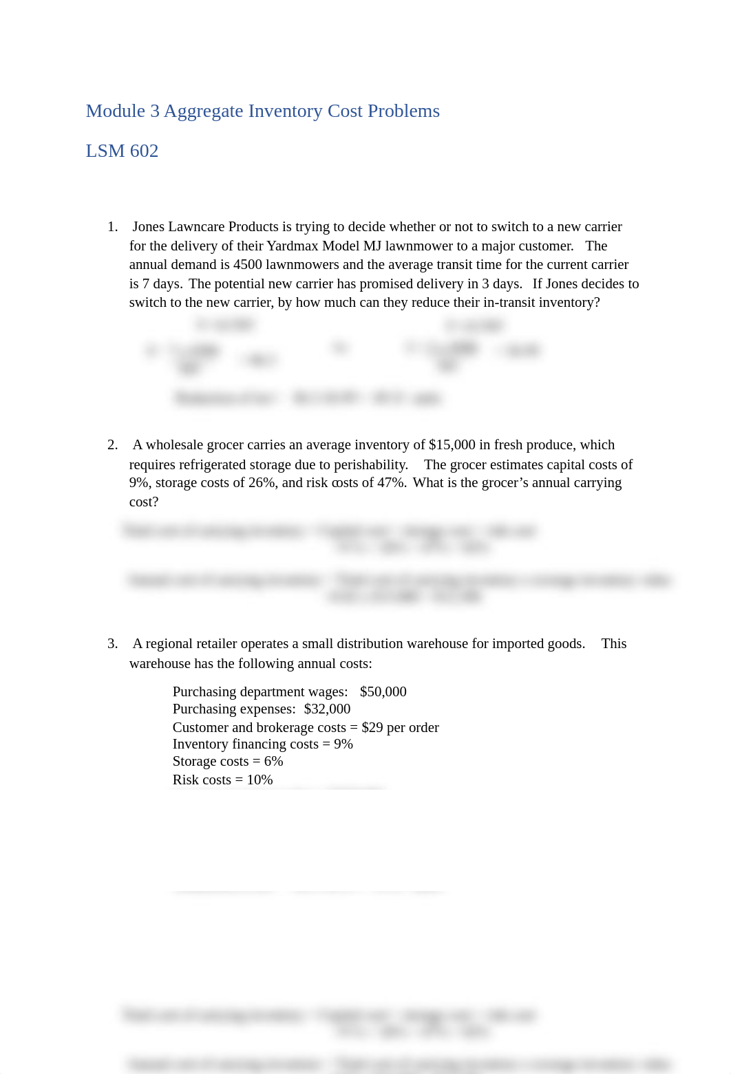 RoseC Module 3 Aggregate Inventory Cost Problems Fall 2020.pdf_do543jaoujl_page1