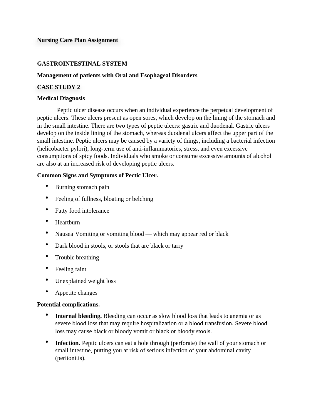 Gastrointestinal Nursing Care Plan Assignment.docx_do5ddeardeu_page1