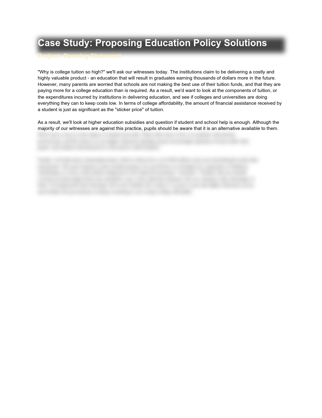 Case Study_ Proposing Education Policy Solutions Project_ Opening Statement.pdf_do5i7hhiilv_page1