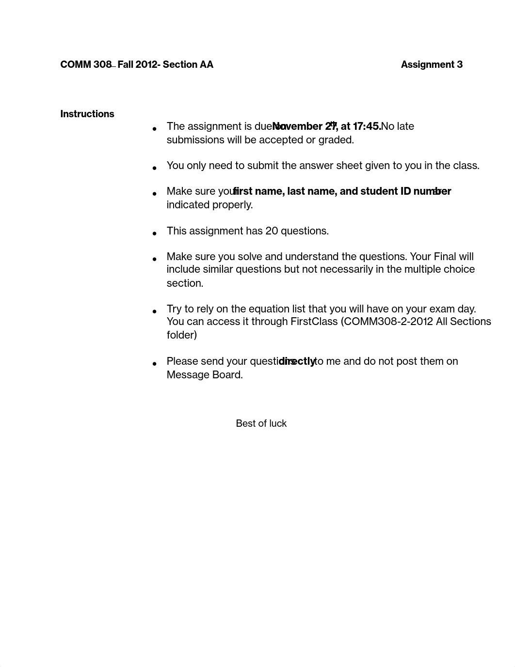 COMM 308 - Fall 2012 - AA - Assignment 3 Questions_do5pgu84280_page1