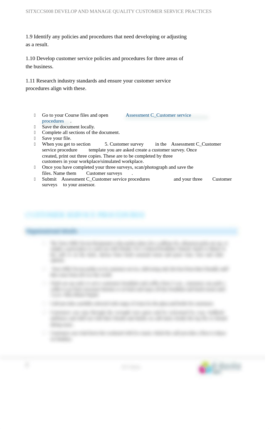 Assessment C_Customer service procedures..docx_do6o8oe4dc9_page2