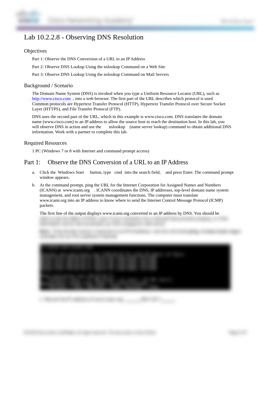 10.2.2.8 Lab - Observing DNS Resolution Snyder.docx_do6qr0b6e3z_page1