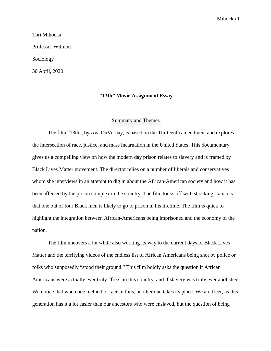 Doing Sociology_ 13th Documentary.docx_do6rfnuvolo_page1