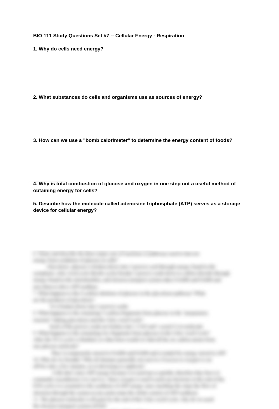 Study Questions Set 7 Cellular Energy Metabolism_do6t362ly5j_page1