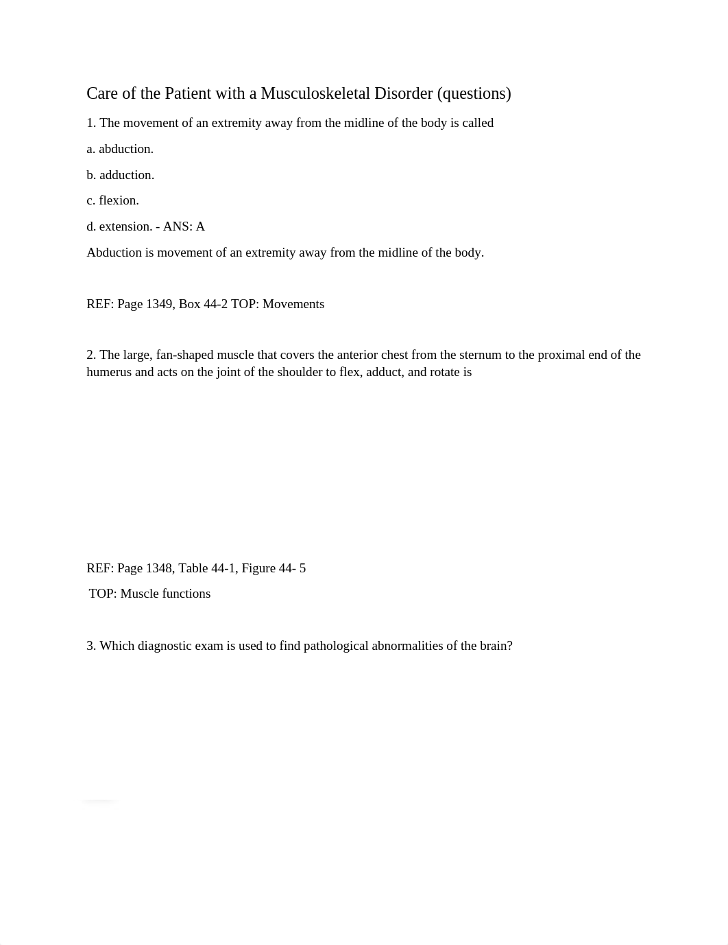 Care of the Patient with a Musculoskeletal Disorder (questions).docx_do6wum5ythp_page1