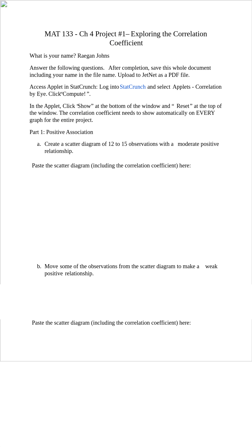 MAT 133 (FA22) Ch 4 Project 1.pdf_do7hf5dstli_page1