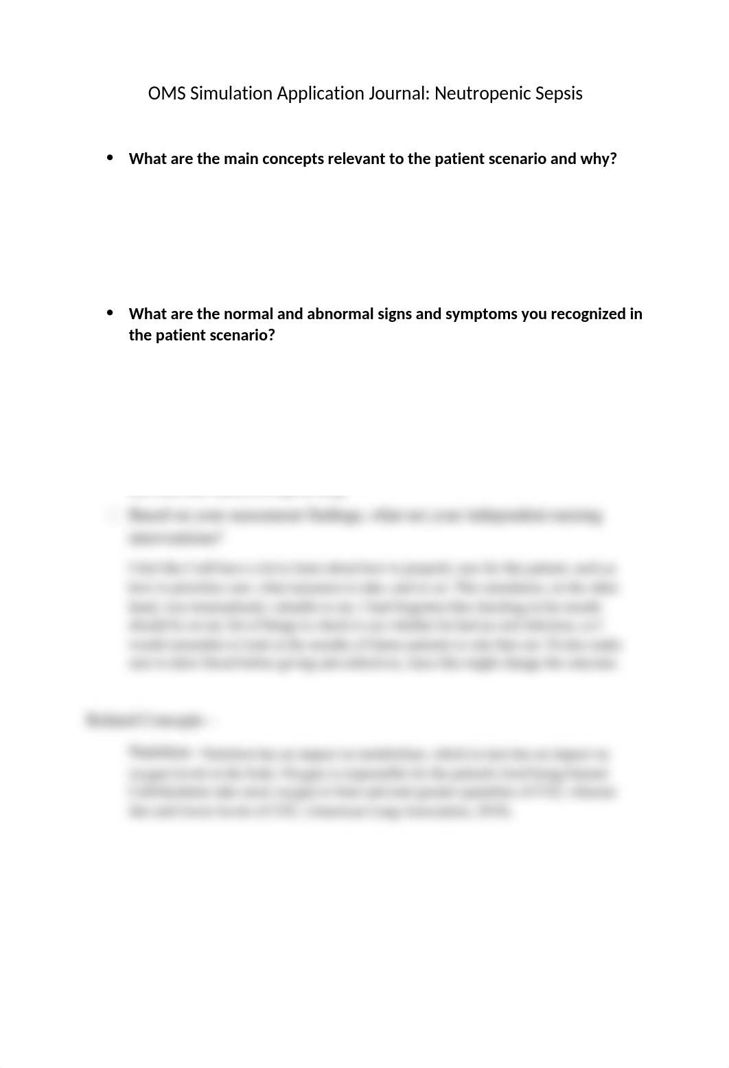 OMS Simulation Application Journa neutropenic sepsis.docx_do7wcta9ay3_page1