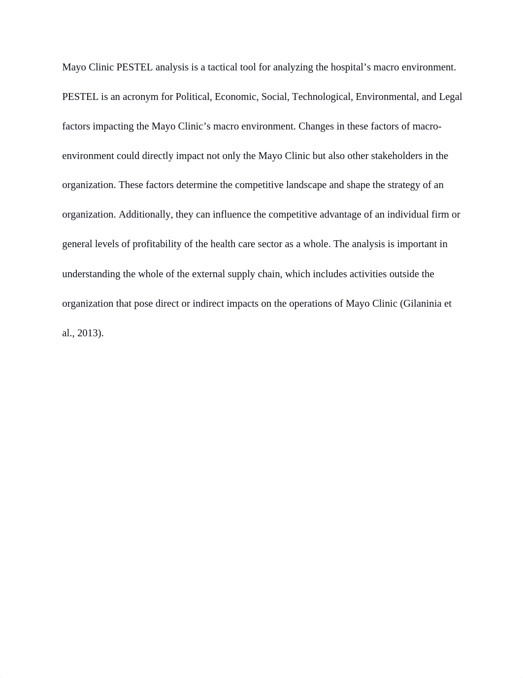 Mayo Clinic PESTEL analysis is a tactical tool for analyzing the hospital.docx_do8imtelurn_page1