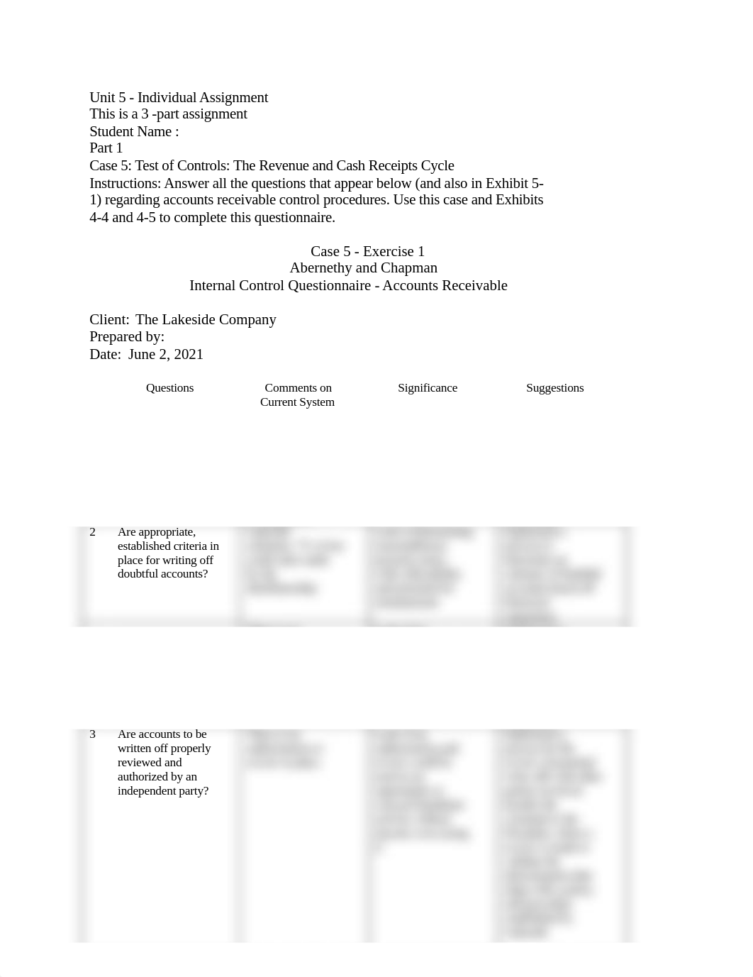 Unit 5 Individual Assignment Internal Control Questionnaire.docx_do94g4uxxku_page1