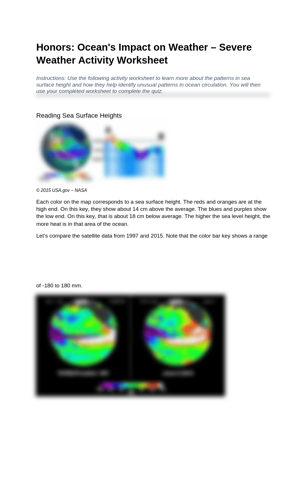 Honors- Ocean's Impact on Weather - Severe Weather Activity Worksheet.docx_do9rey8425c_page1