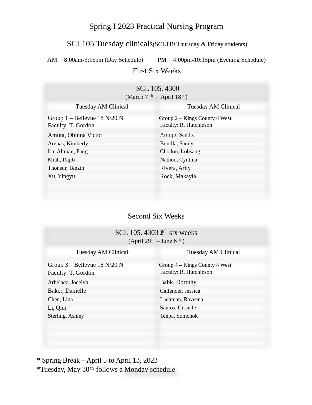 SCL105 Clinicals Spring 2023.pdf_do9xss35wtq_page1