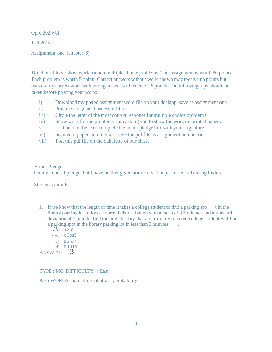 OPRE 202 - Assignment One_do9zgvyehhl_page1