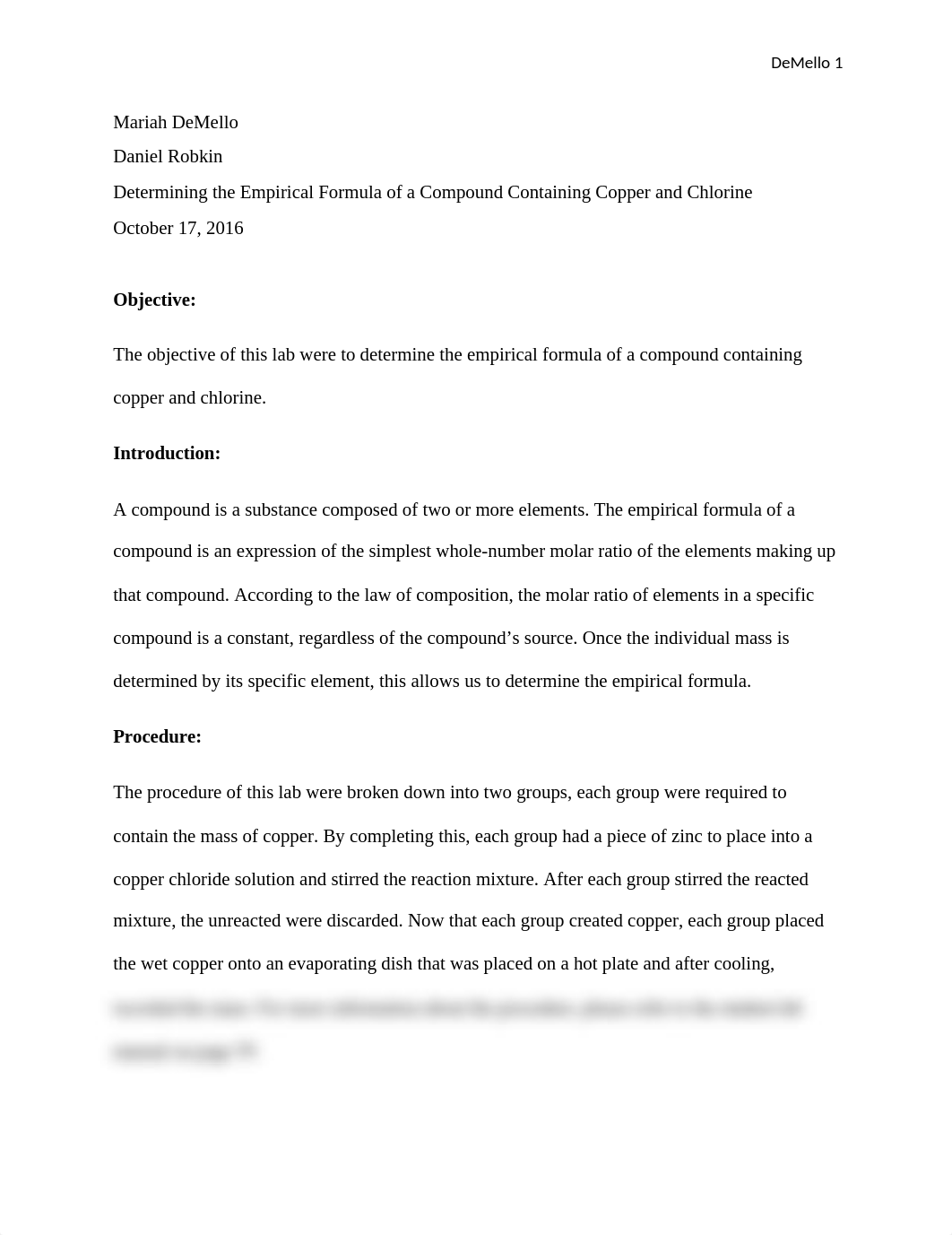 Determining the Empirical Formula of a Compound Containing Copper and Chlorine_doa6yj7gfin_page1