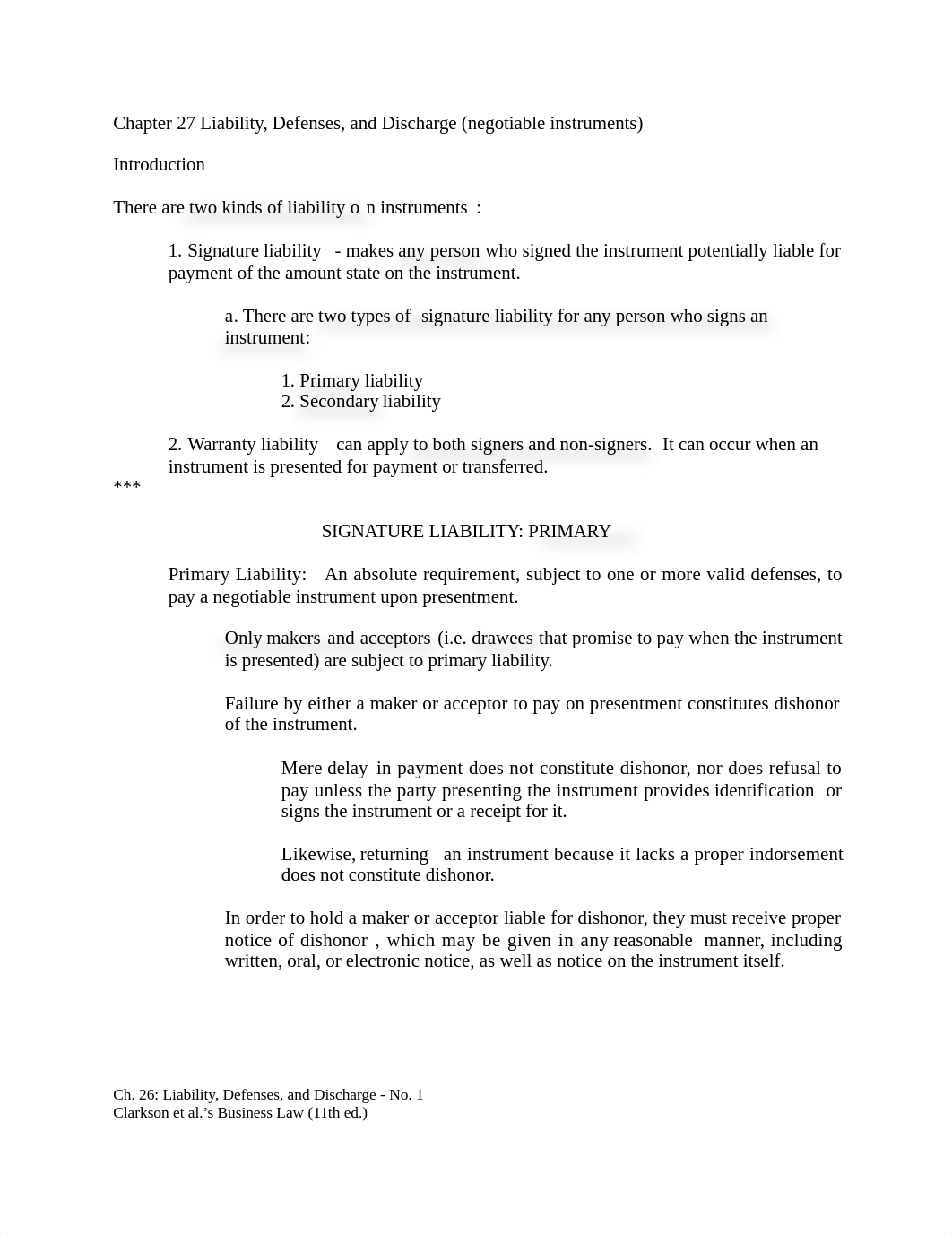 Lecture notes Chap 27 Liability, Defenses, and Dis_doabftwvvt3_page1