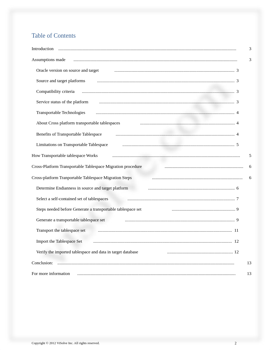 Cross Platform Transportable Tablespaces Migration in Oracle 11g_ViSolve Inc.pdf_doal16xje2i_page2