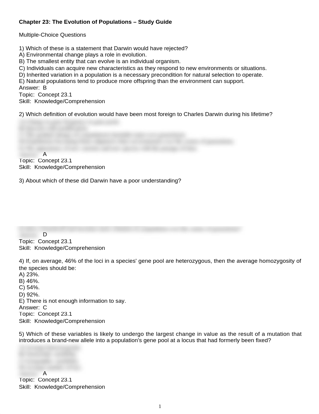 Chapter 23. The Evolution of Populations - Study Guide_dob1t0cjg6p_page1