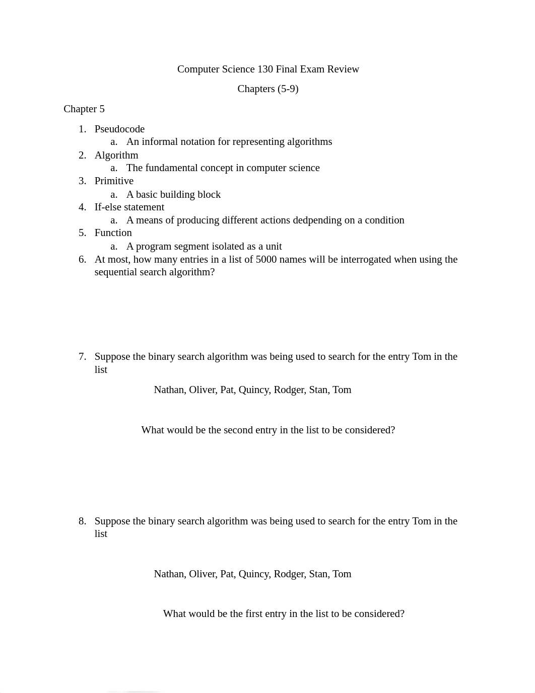 Computer Science 130 Final Exam Review.docx_dobw2vks7gn_page1