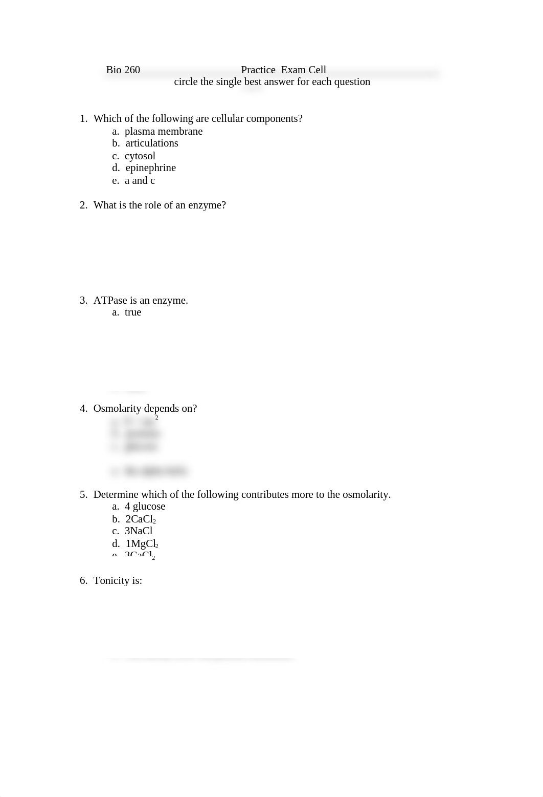 Bio 260 Practice Exam Cell_doc1cyu0bg5_page1