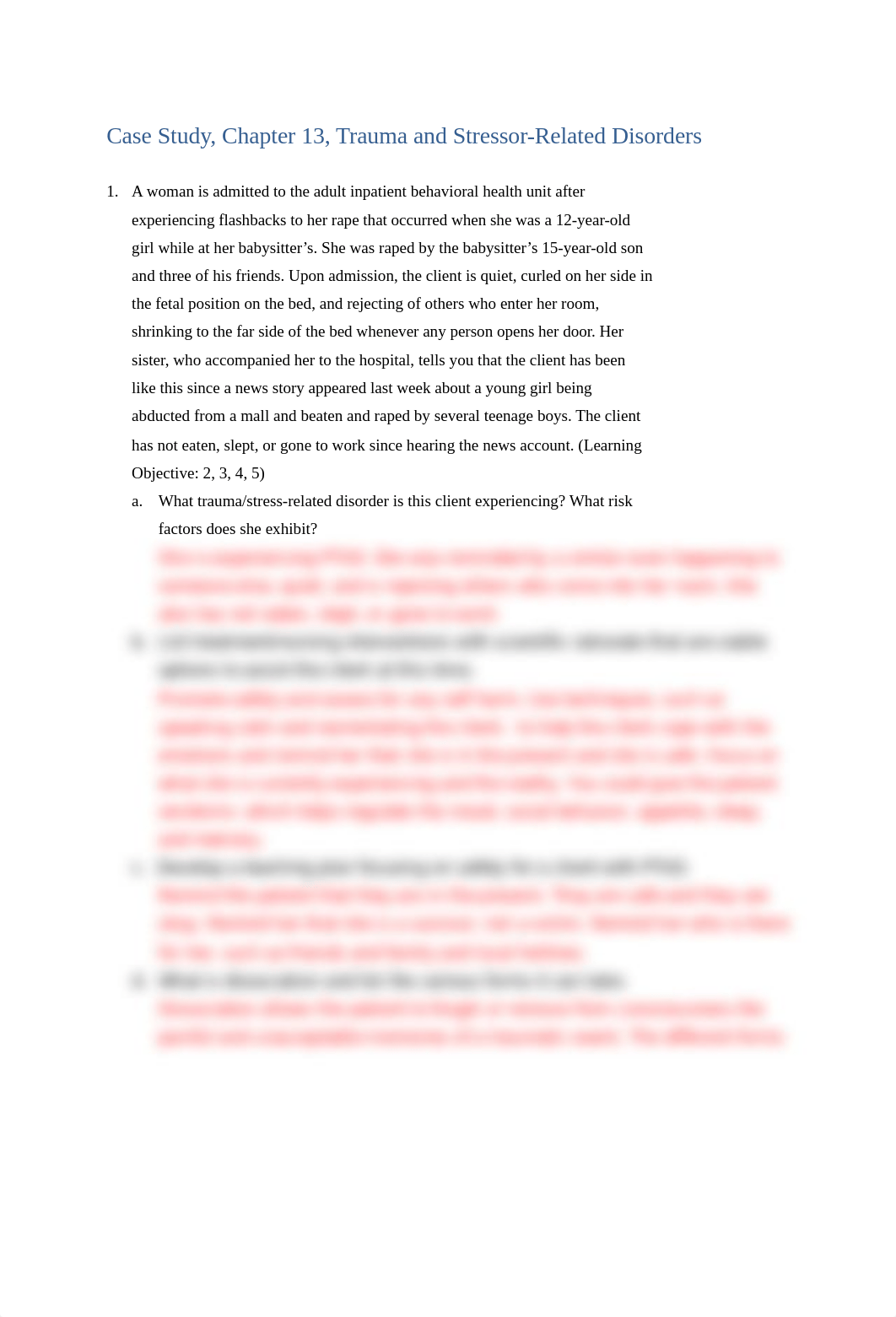 Hunter Week  1Trauma and Stressor- Related Disorders 2020.docx_doc62ba06f6_page1