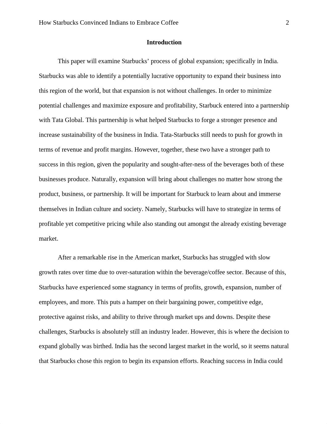 Assignment 09.1 - How Starbucks Convinced Indians to Embrace Coffee (Rough Draft).docx_doceipshuhx_page2