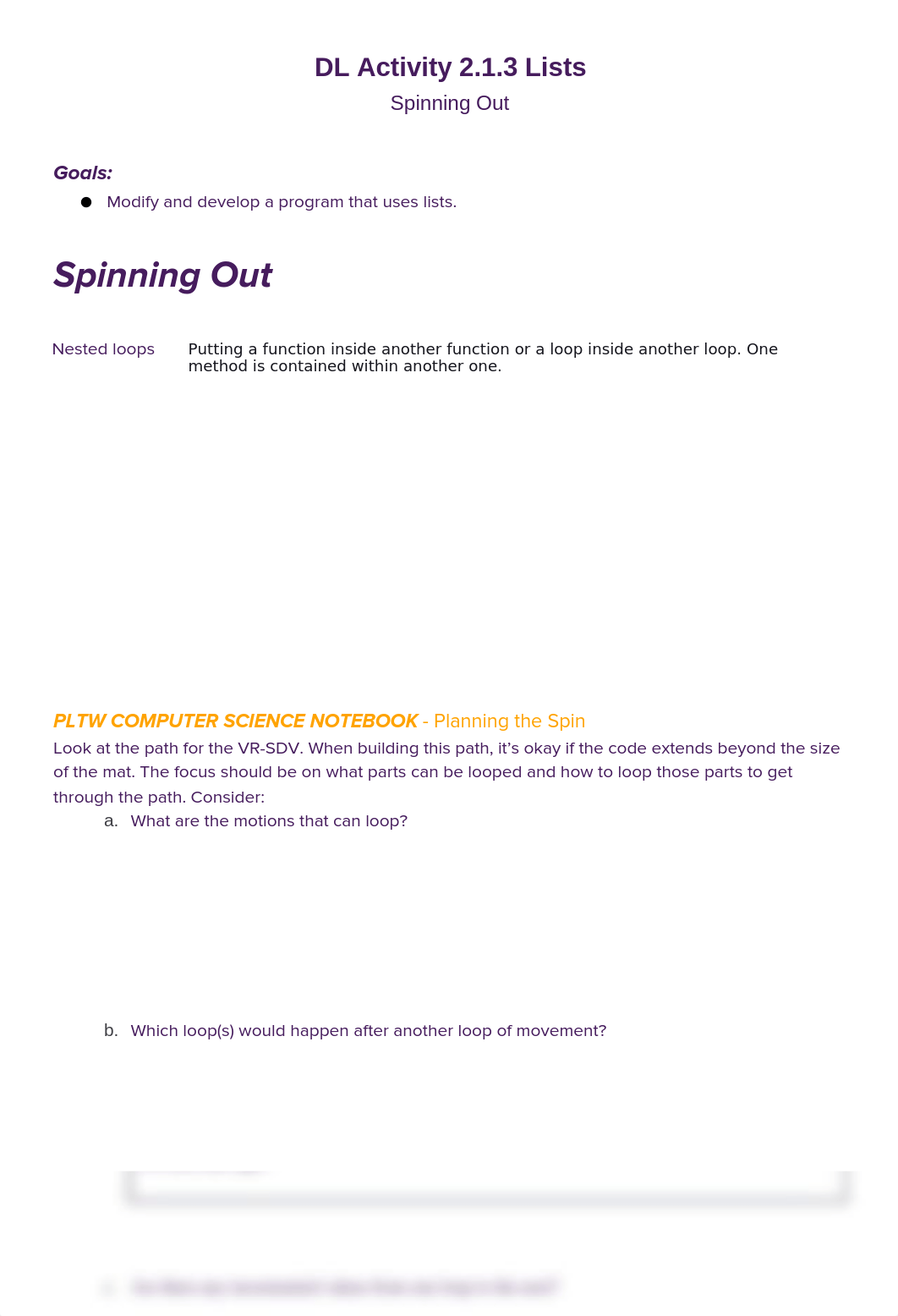 Christine Collins - DL Activity 2.1.3 Lists - Spinning Out.docx_docib3r5uij_page1