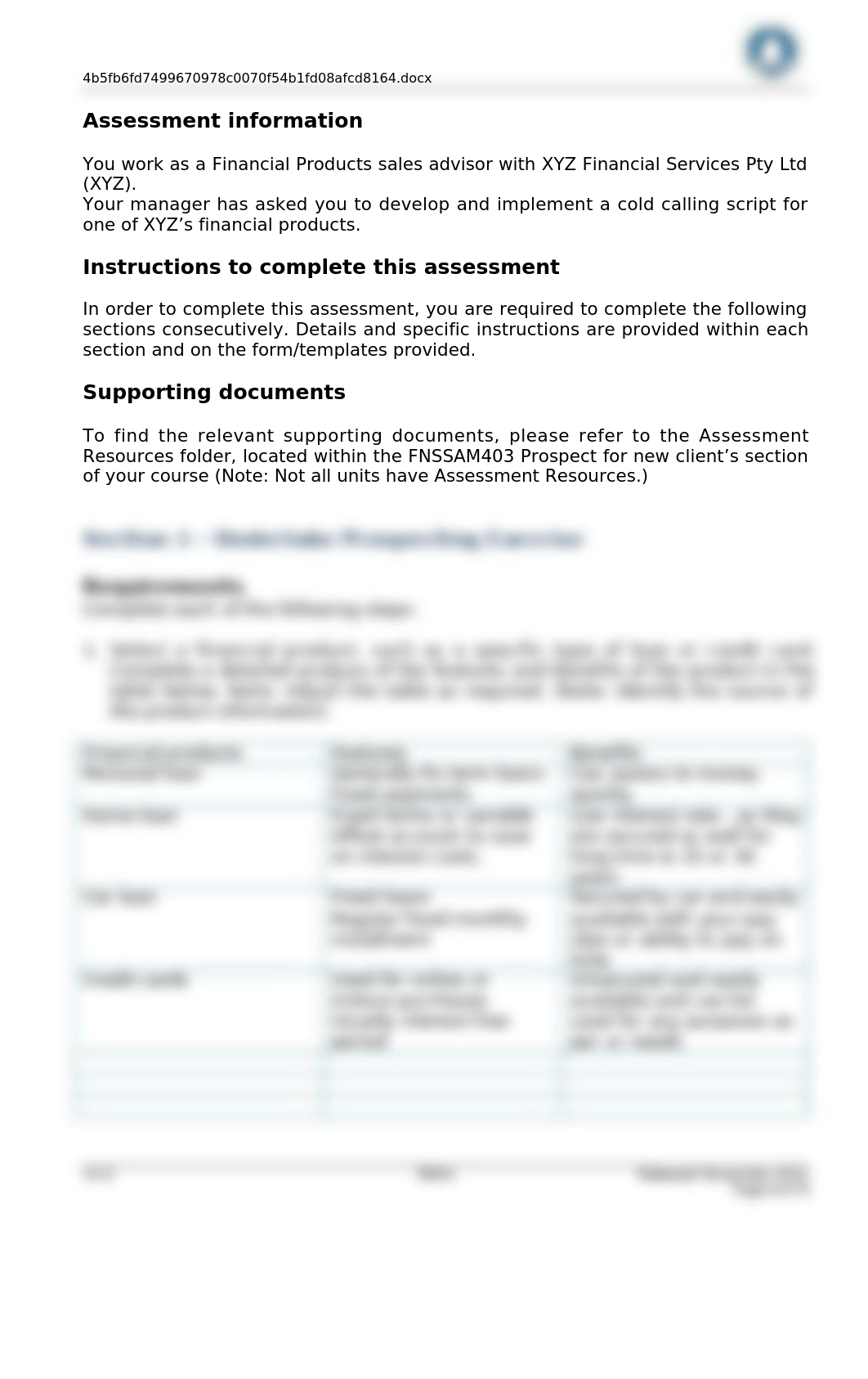 FNS40815_FNSSAM403_Assessment 2_Performance.docx_docz5cyrmvo_page2