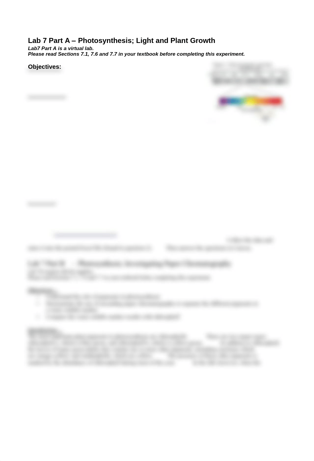 Lab 7 - Photosynthesis;  Light, Plant growth and Paper Chromatography.pdf_dodsrx29z1b_page1