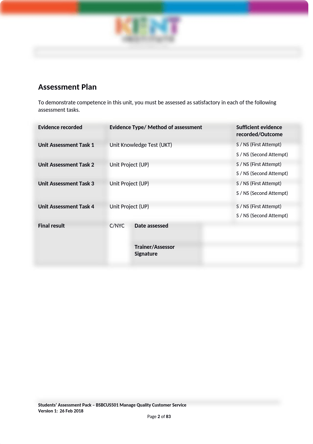 BSBCUS501 Unit Assessment Pack - UAP.docx_doeg1xqx5sr_page2