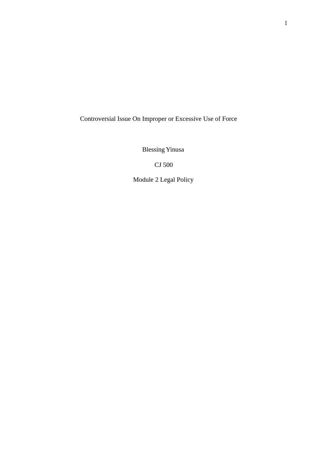 Controversial Issue On Improper or Excessive Use of Force redo (1).docx_dofg5gi8xj5_page1