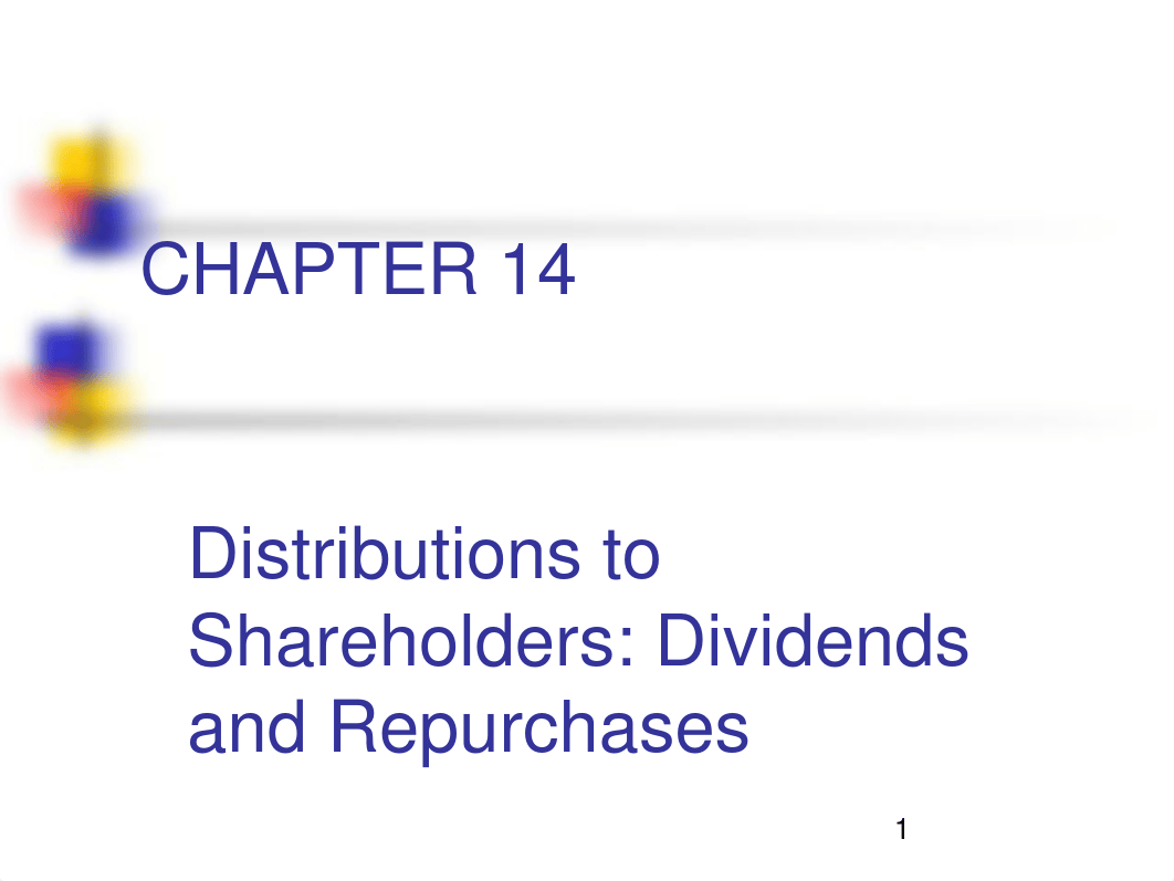 BE PPT CHAPTER 14 Spring 2014 Distributions to Shareholders voice_doflrof263p_page1