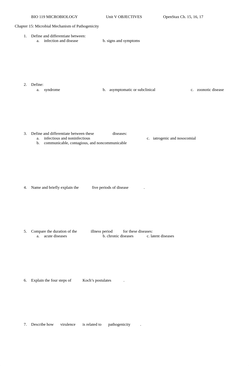 BIO 119 Unit V Ch 15, 16, 17 Objectives.docx_dofy0zv2d8l_page1