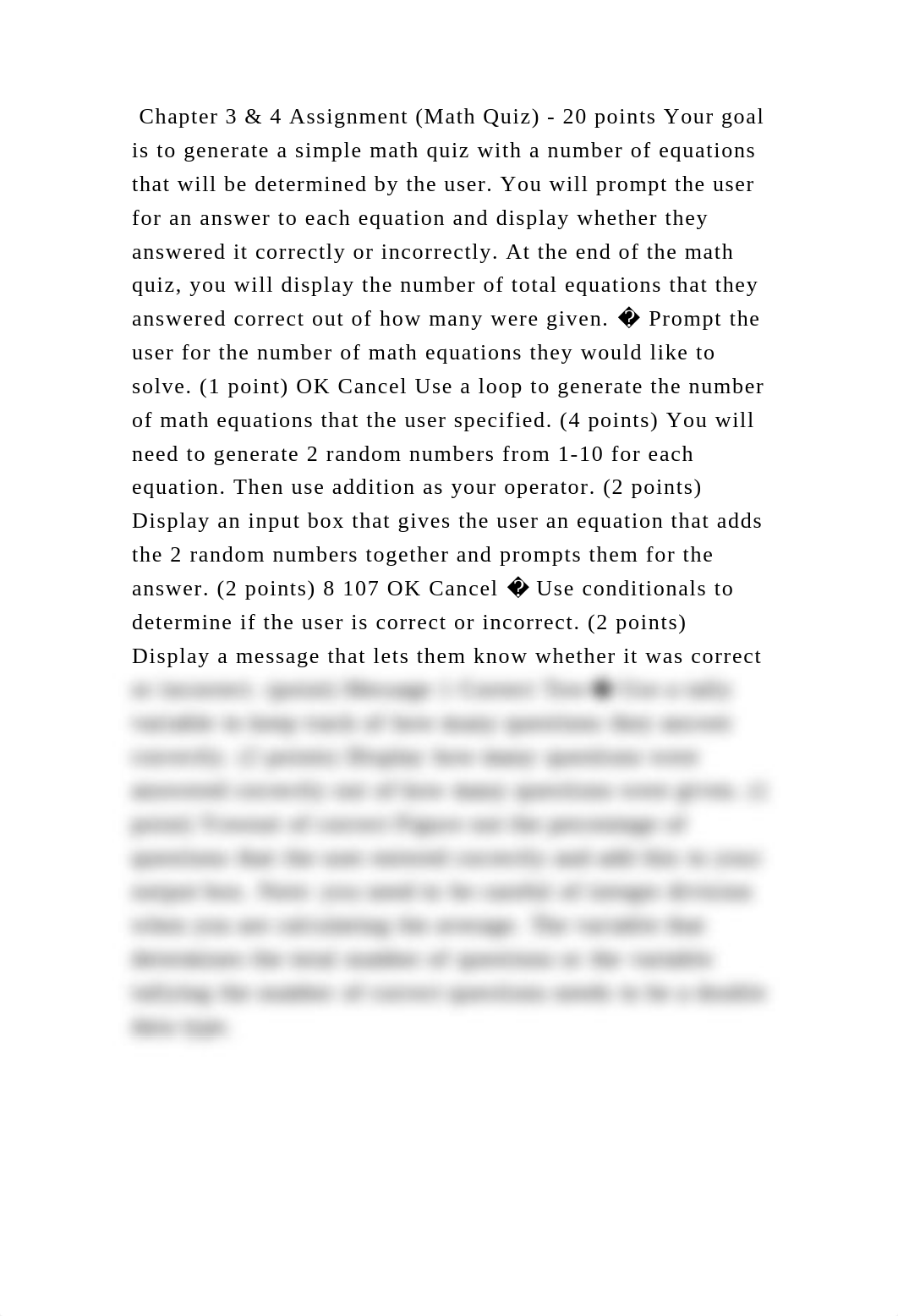 Chapter 3 & 4 Assignment (Math Quiz) - 20 points Your goal is to gene.docx_dogg3qrvlti_page2