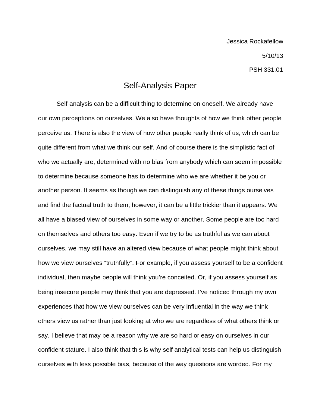 Personality - Self Analysis Paper_doh2rigubrv_page1