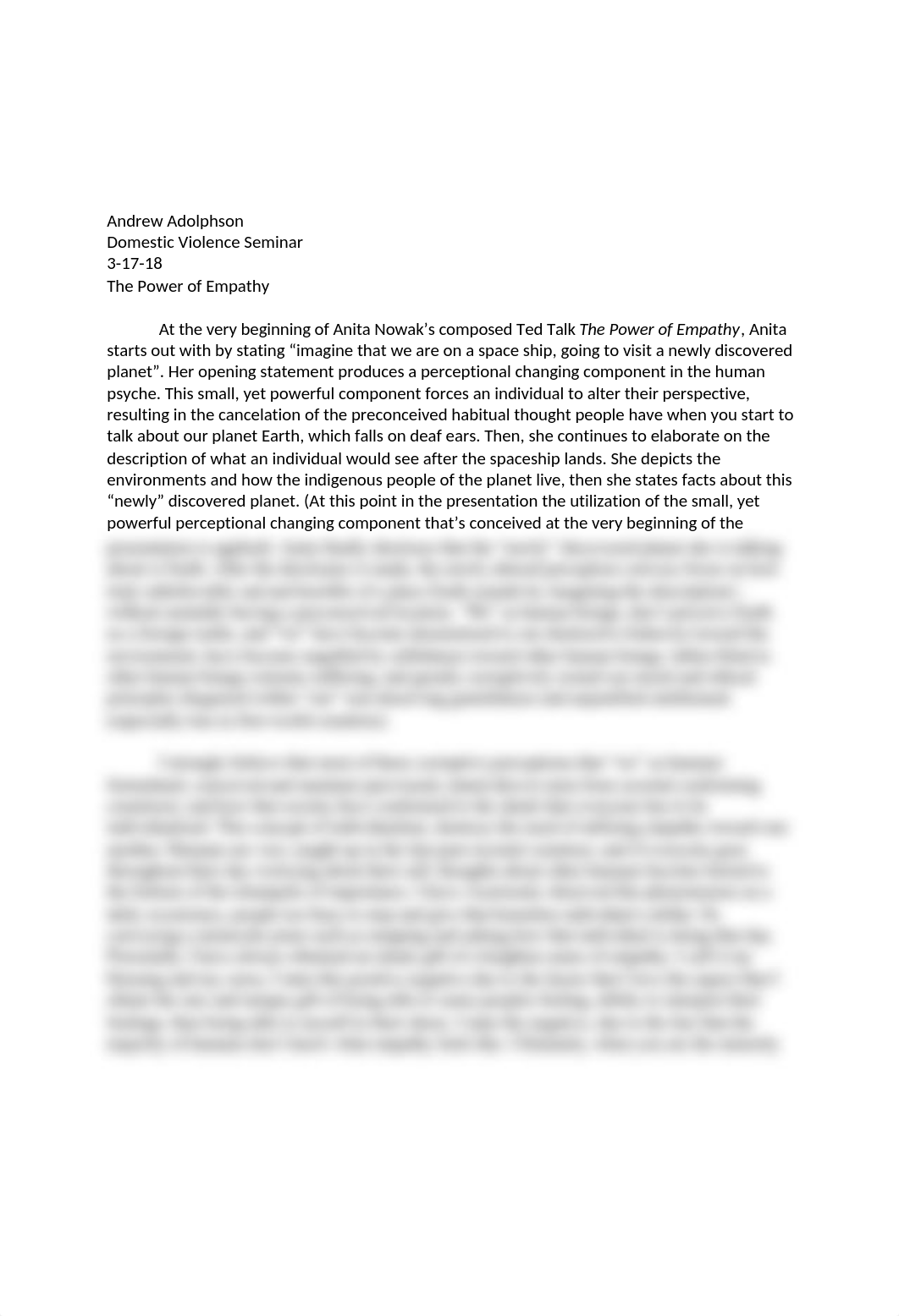 Domestic Violence Sem. The Power of Empathy .docx_doh8zkoyc2z_page1