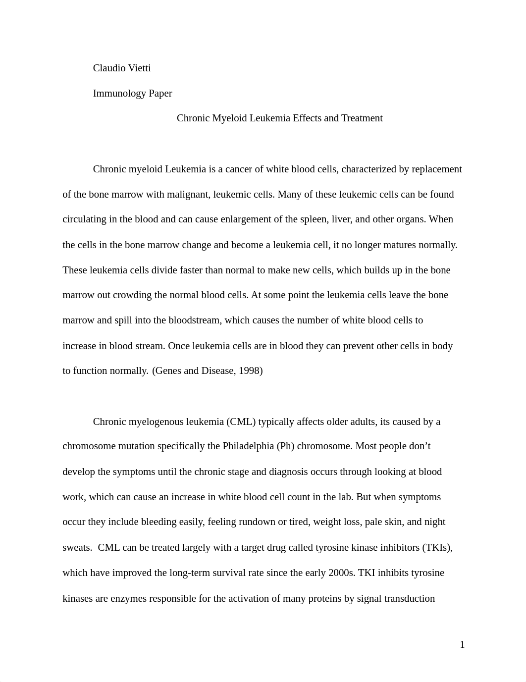 Chronic myeloid Leukemia is a cancer of white blood cells.docx_dohvtfcghzi_page1