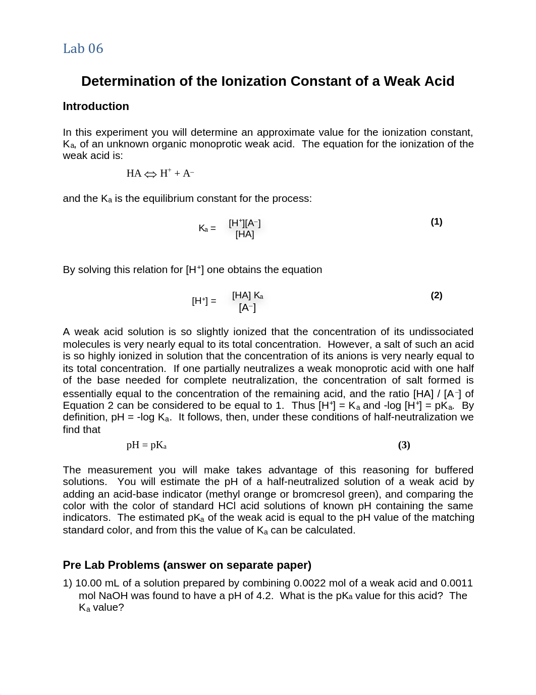 2046 Lab 06 Determination of the Ionization Constant of a Weak Acid.pdf_dohzvadkvyz_page1