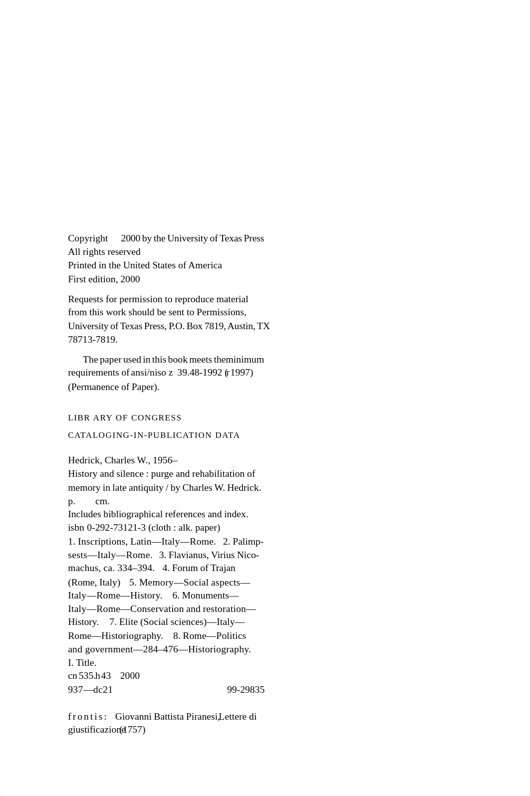 History and Silence Purge and Rehabilitation of Memory in Late Antiquity by Charles W., Jr. Hedrick_doi160mf7jp_page5