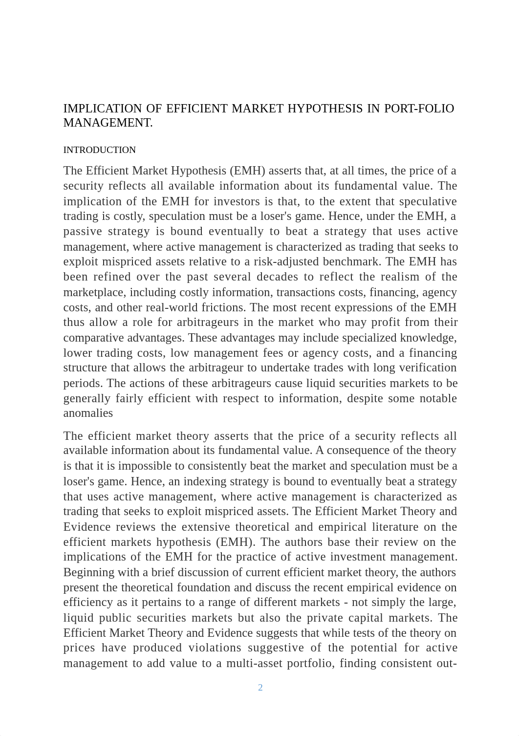 IMPLICATION OF EFFICIENT MARKET HYPOTHESIS IN PORT new assignment.docx_doi44xh2pph_page2