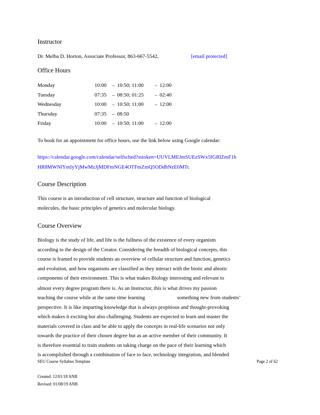 MDHORTON SYLLABUS-SPRING 2020-BIO 1233-01 LECTURE.pdf_doiq45l12sb_page2