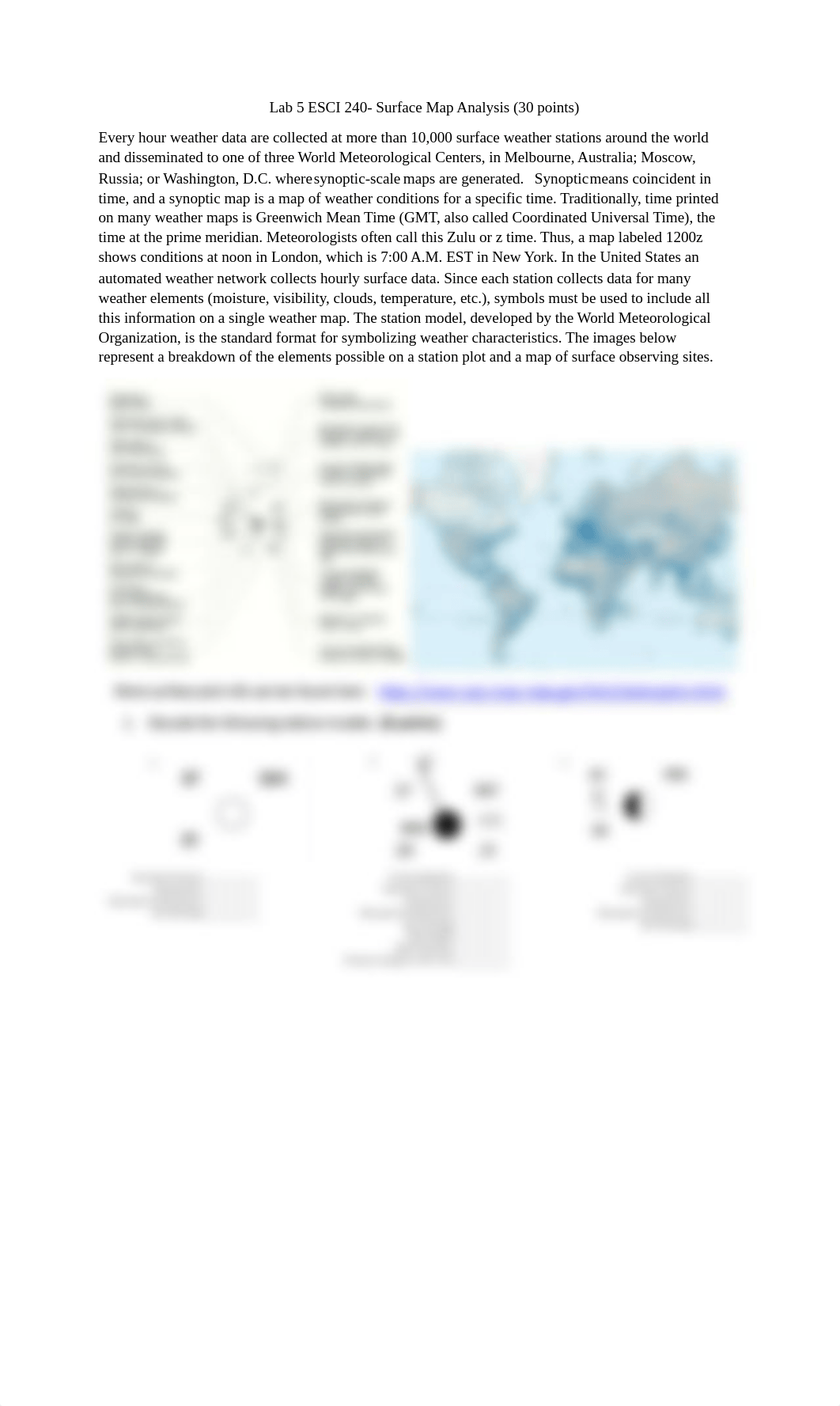 Lab 5 ESCI 240 - Surface Map Analysis.pdf_dois1yfcu5g_page1