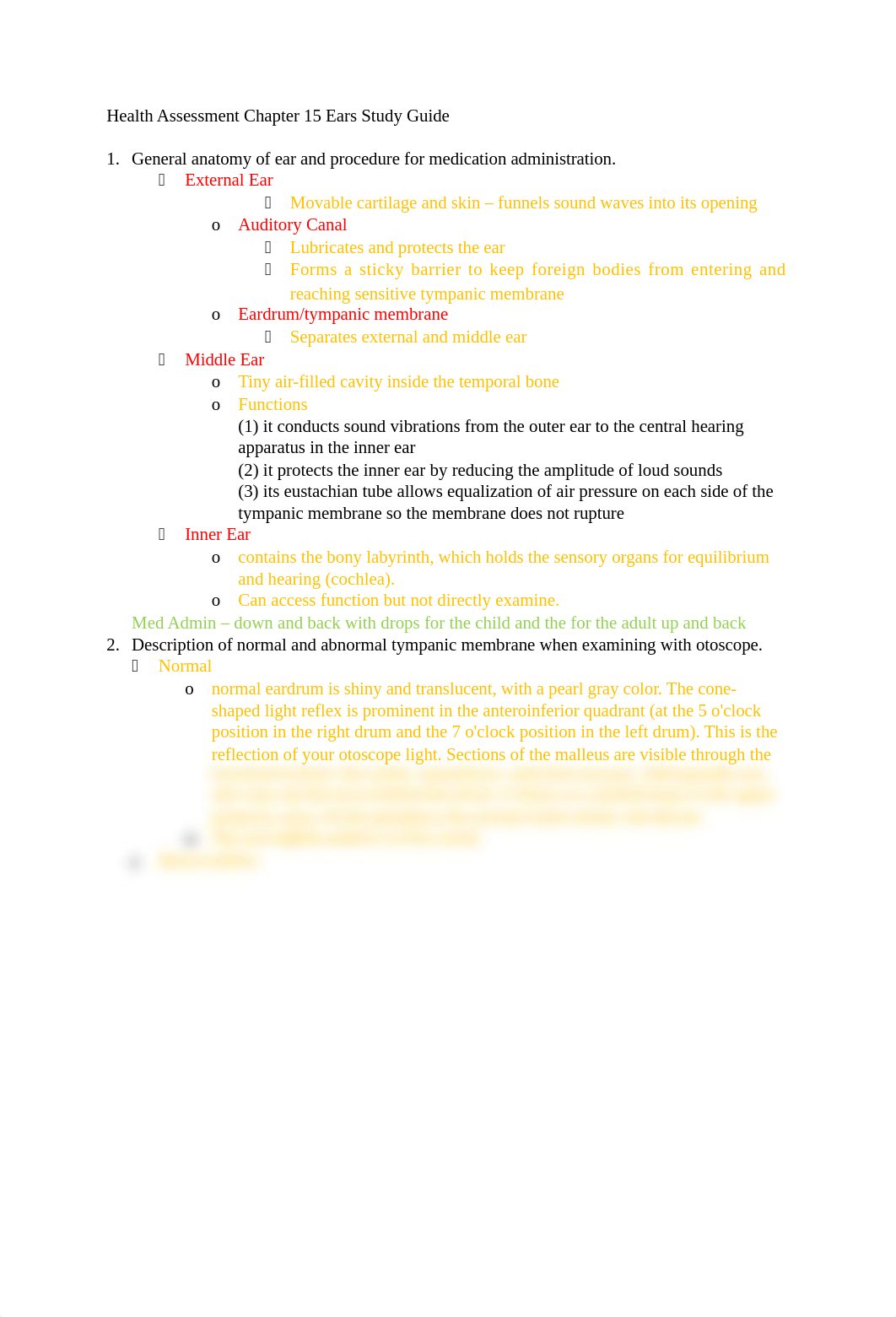 Health Assessment Chapter 15 Ears Study Guide_dojwgv2sk49_page1