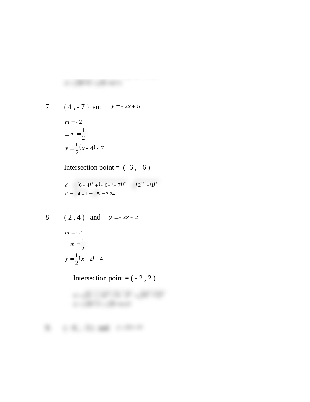 Distance Between Two Points and a Point and A Line Worksheet Answers.doc_dok61y880fo_page2