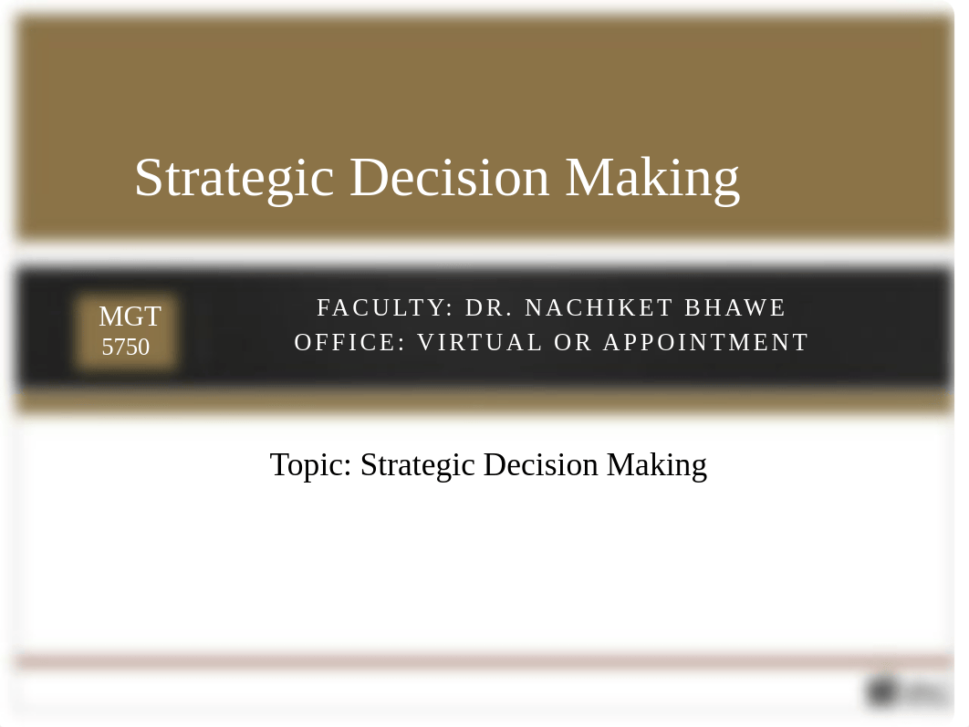 Notes Strategic Decision Making - Module 1.pdf_dok9b6fcoo1_page1