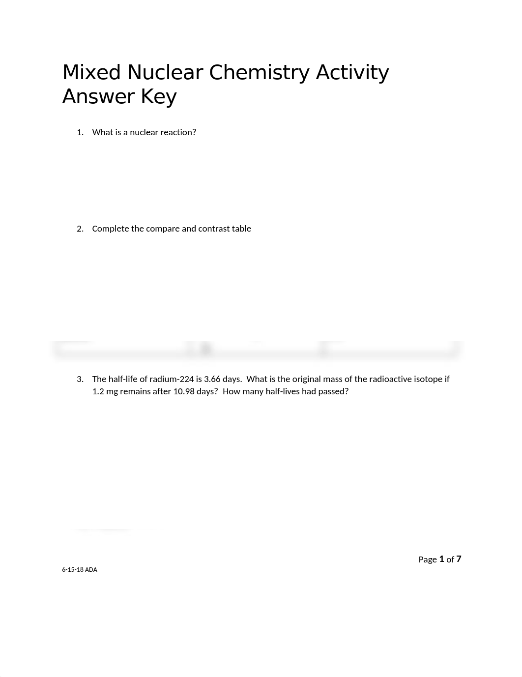 CHM-131 Mixed Nuclear Chemistry Activity Answer Key- ADA.docx_dokdlnsh0qi_page1