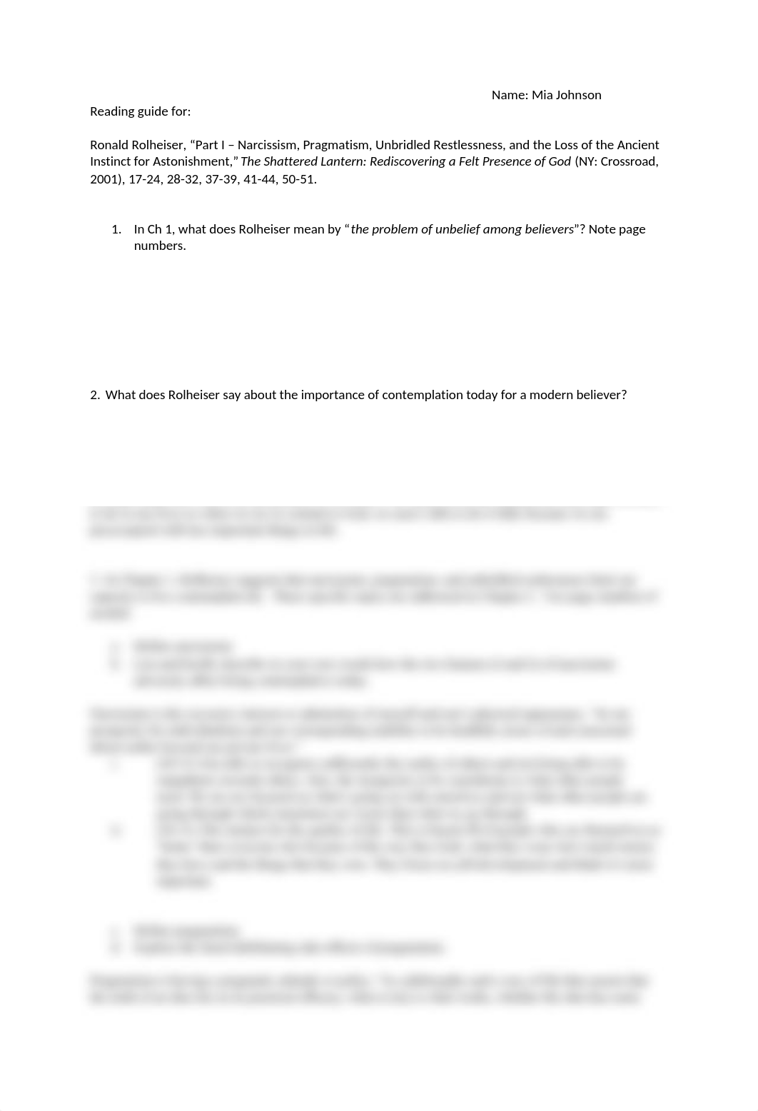 2e Rolheiser - Problem of Unbelief - Rdg Guide.docx_doklbslntgd_page1